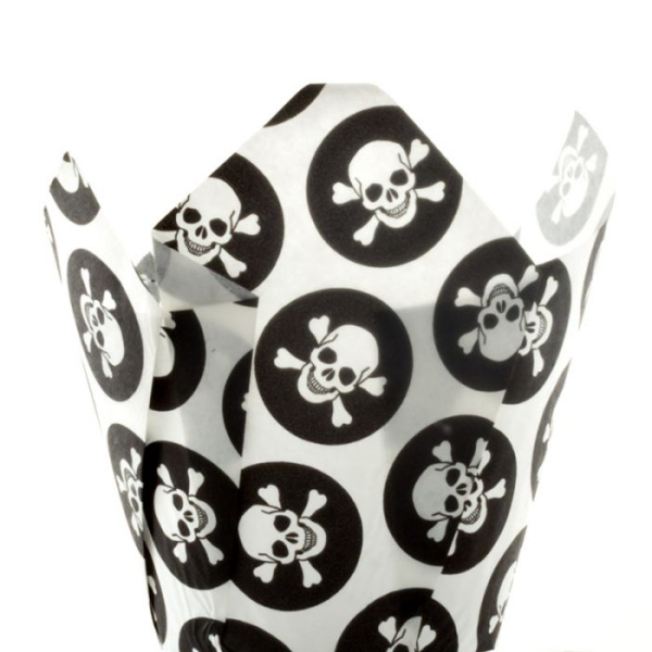 Tulip Cupcake Case - Skull & Cross Bones
